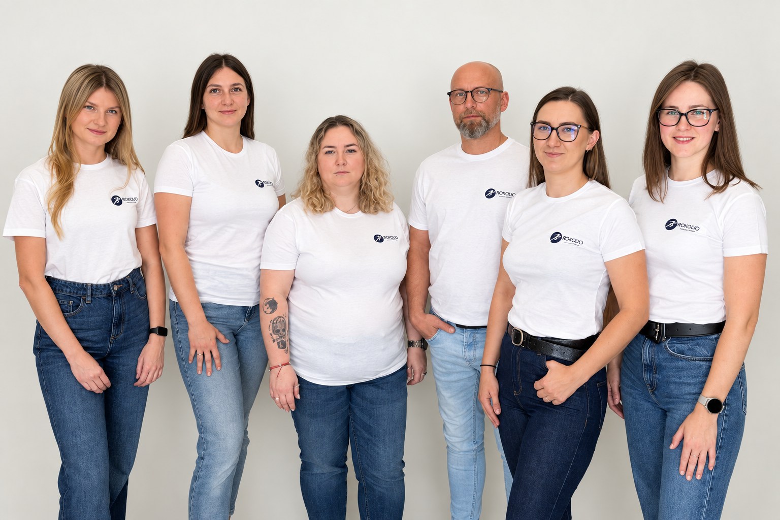 Zespół PROFIZJO — wspólne zdjęcie w gabinecie w Limanowej